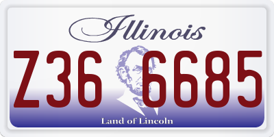 IL license plate Z366685