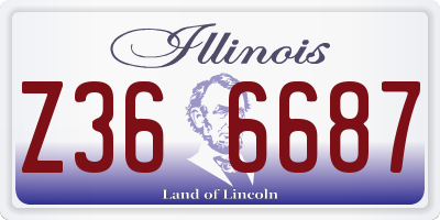 IL license plate Z366687