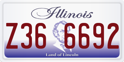 IL license plate Z366692
