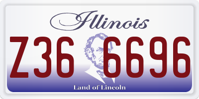 IL license plate Z366696