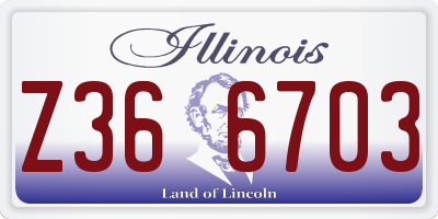 IL license plate Z366703