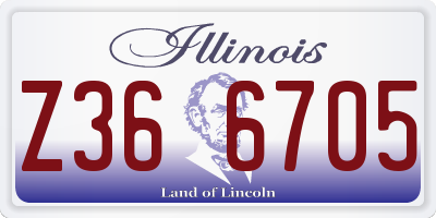 IL license plate Z366705