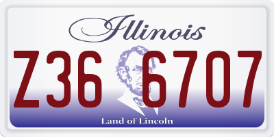 IL license plate Z366707