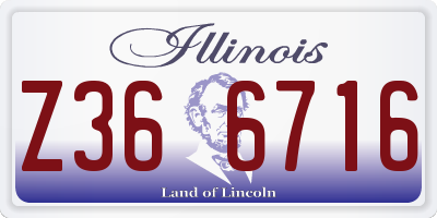 IL license plate Z366716