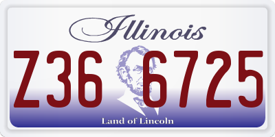 IL license plate Z366725