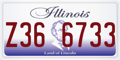 IL license plate Z366733