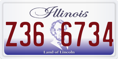 IL license plate Z366734