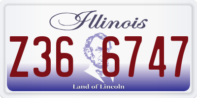 IL license plate Z366747