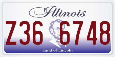 IL license plate Z366748
