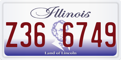 IL license plate Z366749
