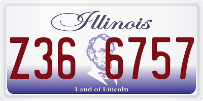 IL license plate Z366757