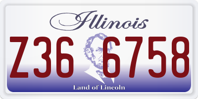 IL license plate Z366758