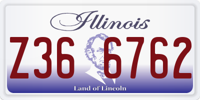 IL license plate Z366762