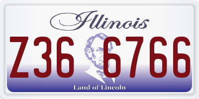 IL license plate Z366766