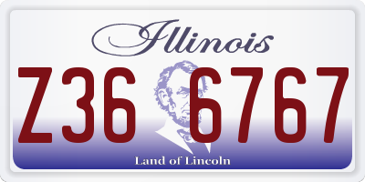 IL license plate Z366767