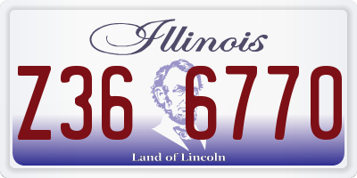 IL license plate Z366770