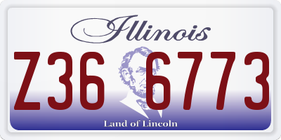 IL license plate Z366773