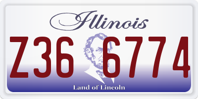 IL license plate Z366774