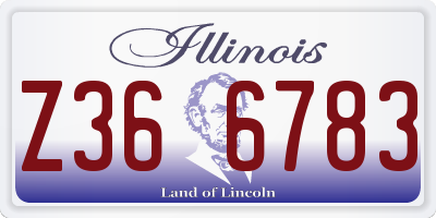 IL license plate Z366783