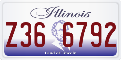 IL license plate Z366792