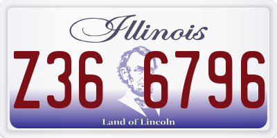 IL license plate Z366796