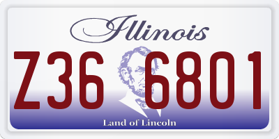 IL license plate Z366801