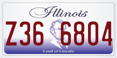 IL license plate Z366804