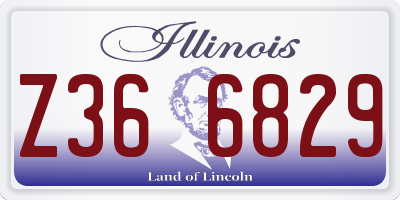 IL license plate Z366829