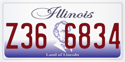 IL license plate Z366834