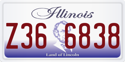 IL license plate Z366838