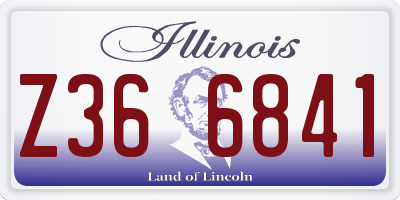 IL license plate Z366841