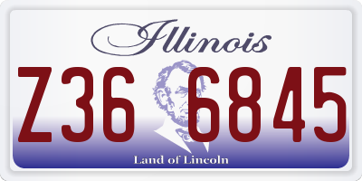 IL license plate Z366845