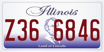 IL license plate Z366846