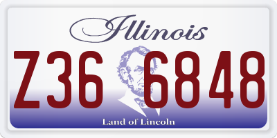 IL license plate Z366848
