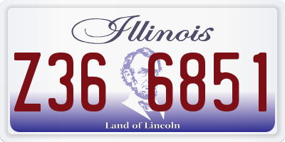 IL license plate Z366851
