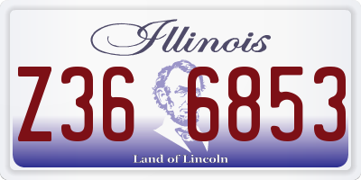 IL license plate Z366853