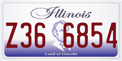 IL license plate Z366854