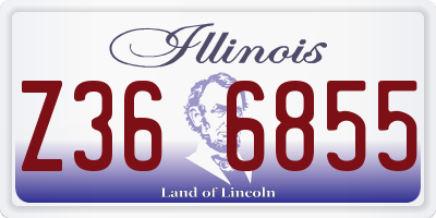 IL license plate Z366855