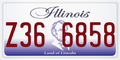 IL license plate Z366858
