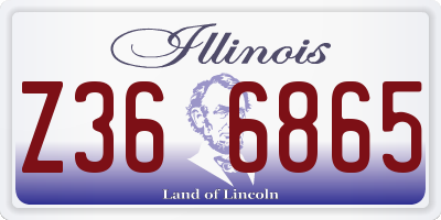 IL license plate Z366865