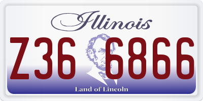 IL license plate Z366866
