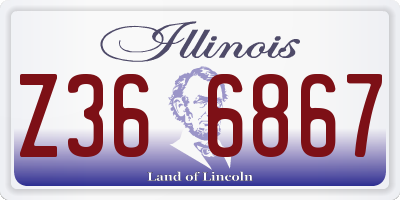 IL license plate Z366867