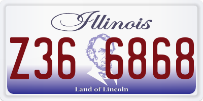 IL license plate Z366868