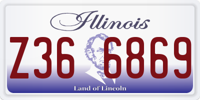 IL license plate Z366869