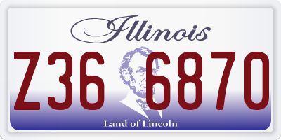 IL license plate Z366870