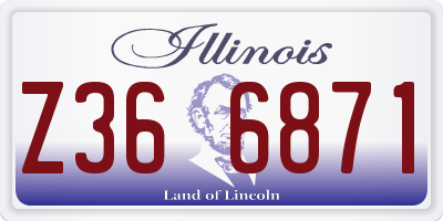 IL license plate Z366871