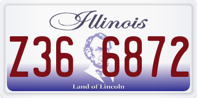 IL license plate Z366872