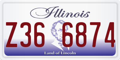 IL license plate Z366874