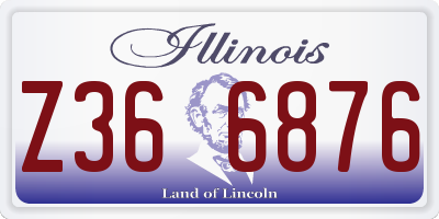 IL license plate Z366876