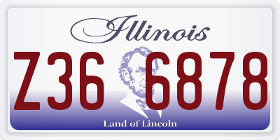 IL license plate Z366878